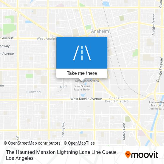 Mapa de The Haunted Mansion Lightning Lane Line Queue