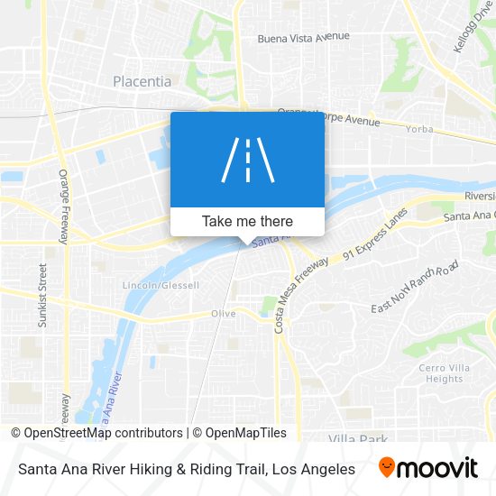 Santa Ana River Hiking & Riding Trail map