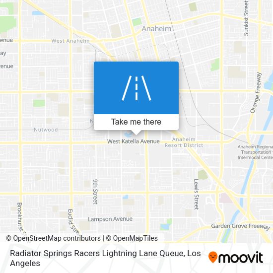 Radiator Springs Racers Lightning Lane Queue map