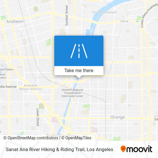 Sanat Ana River Hiking & Riding Trail map