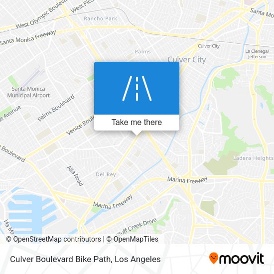 Culver Boulevard Bike Path map