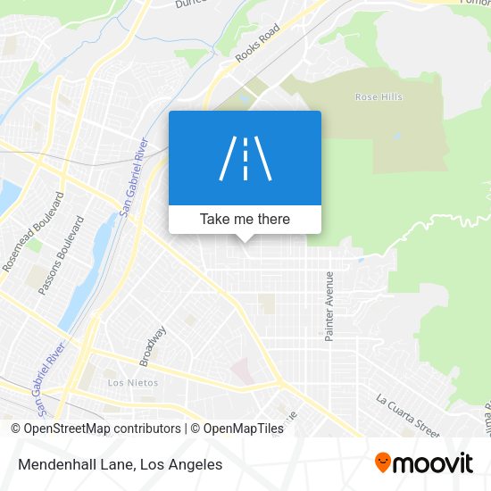 Mendenhall Lane map