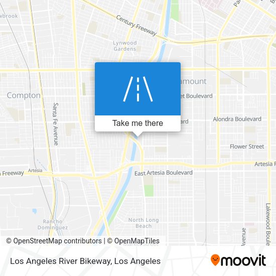 Mapa de Los Angeles River Bikeway