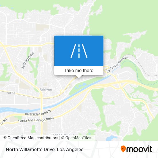 North Willamette Drive map