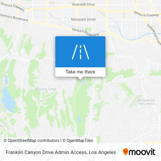 Franklin Canyon Drive Admin Access map