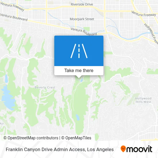 Franklin Canyon Drive Admin Access map