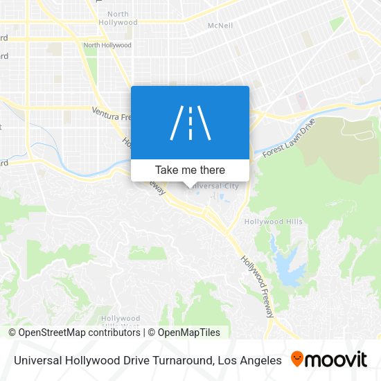 Mapa de Universal Hollywood Drive Turnaround