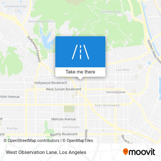 West Observation Lane map