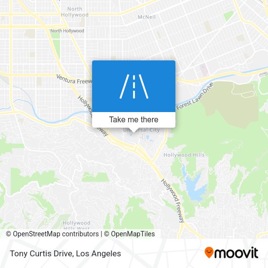 Mapa de Tony Curtis Drive