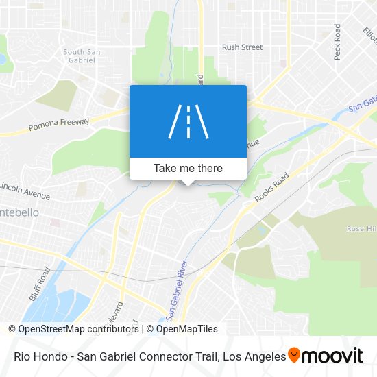 Rio Hondo - San Gabriel Connector Trail map