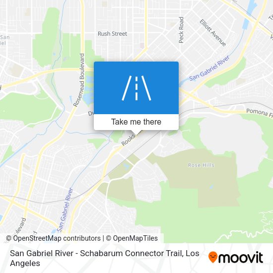 Mapa de San Gabriel River - Schabarum Connector Trail