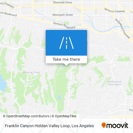 Franklin Canyon Hidden Valley Loop map