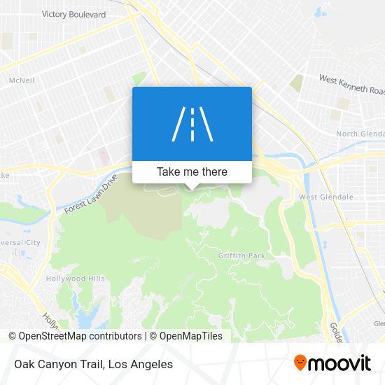Oak Canyon Trail map