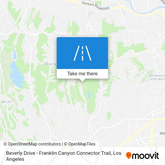Mapa de Beverly Drive - Franklin Canyon Connector Trail