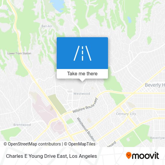 Charles E Young Drive East map