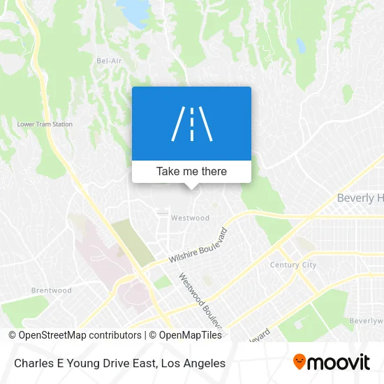 Charles E Young Drive East map