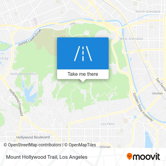 Mount Hollywood Trail map