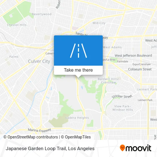 Japanese Garden Loop Trail map