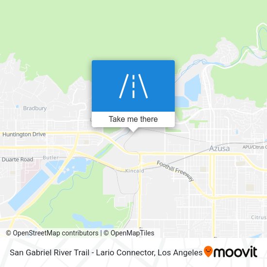 San Gabriel River Trail - Lario Connector map