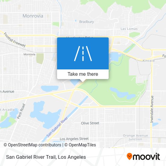 Mapa de San Gabriel River Trail
