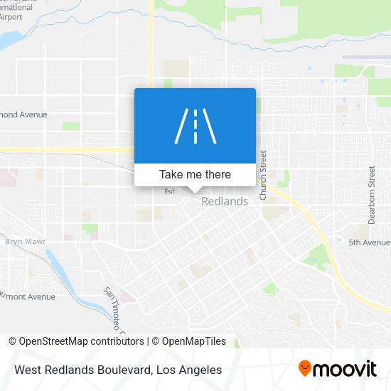 Mapa de West Redlands Boulevard