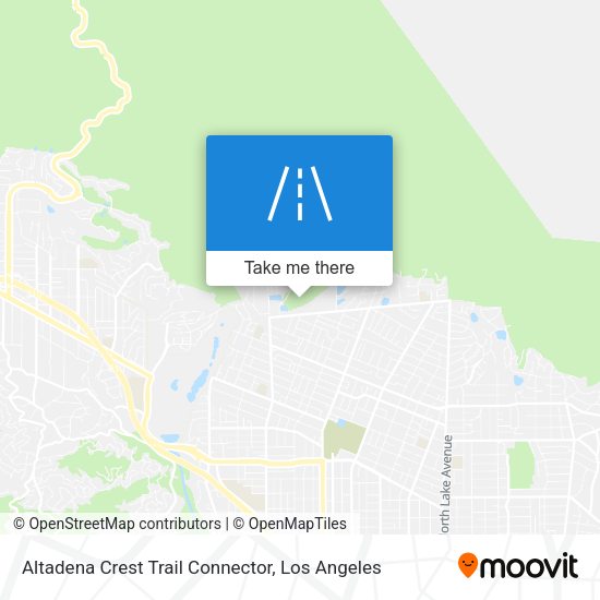 Altadena Crest Trail Connector map