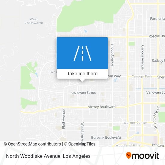 North Woodlake Avenue map