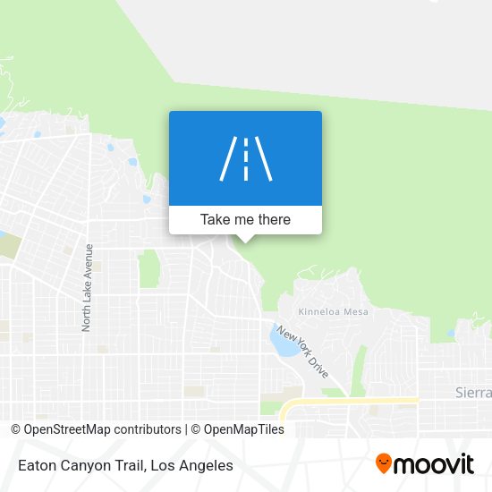 Mapa de Eaton Canyon Trail