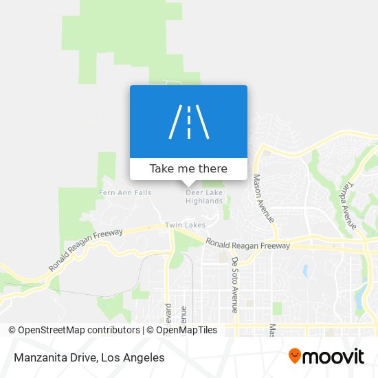 Manzanita Drive map
