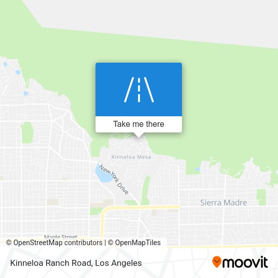 Kinneloa Ranch Road map