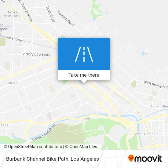 Mapa de Burbank Channel Bike Path