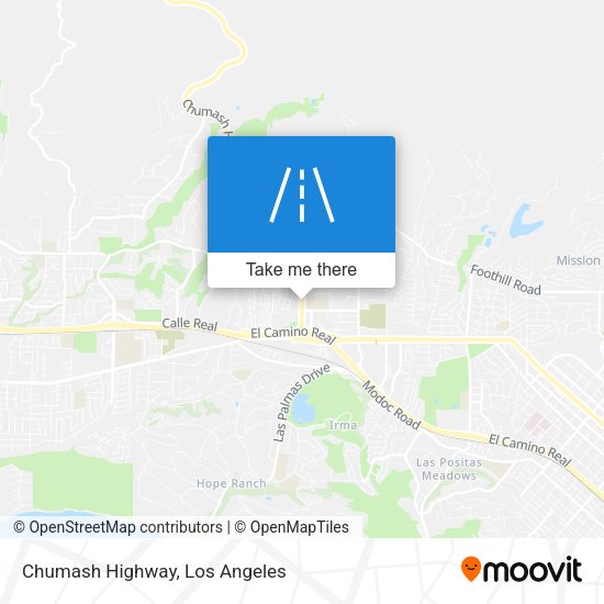 Mapa de Chumash Highway
