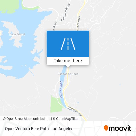 Mapa de Ojai - Ventura Bike Path