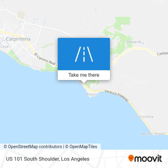 US 101 South Shoulder map