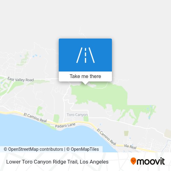 Mapa de Lower Toro Canyon Ridge Trail