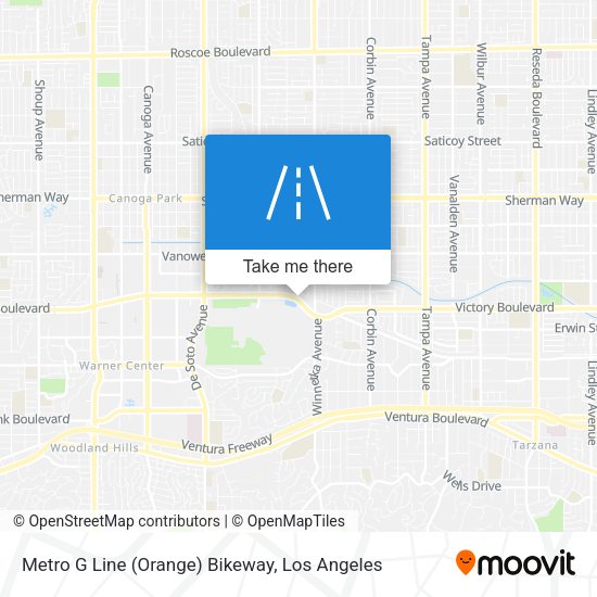 Metro G Line (Orange) Bikeway map