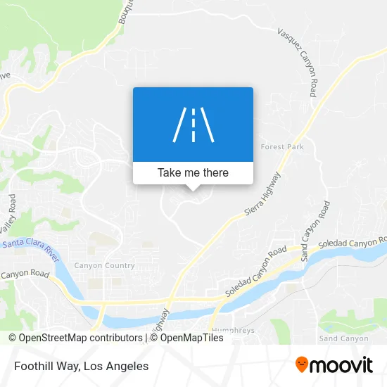 Foothill Way map
