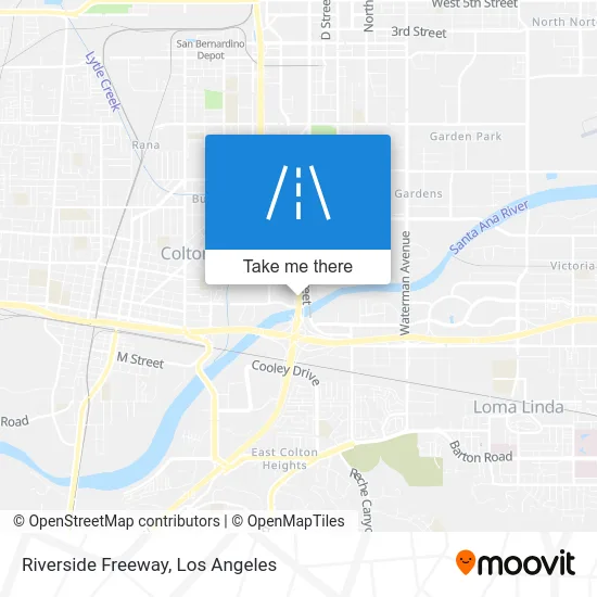 Riverside Freeway map
