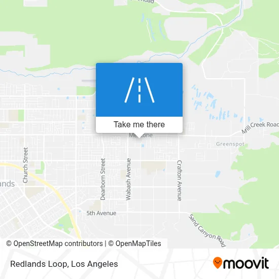 Redlands Loop map