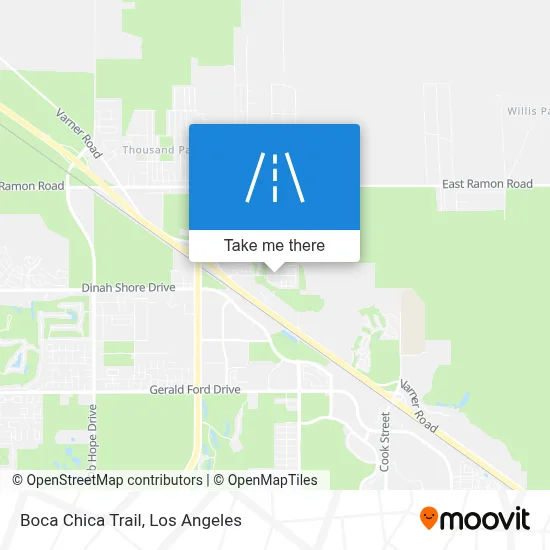 Boca Chica Trail map