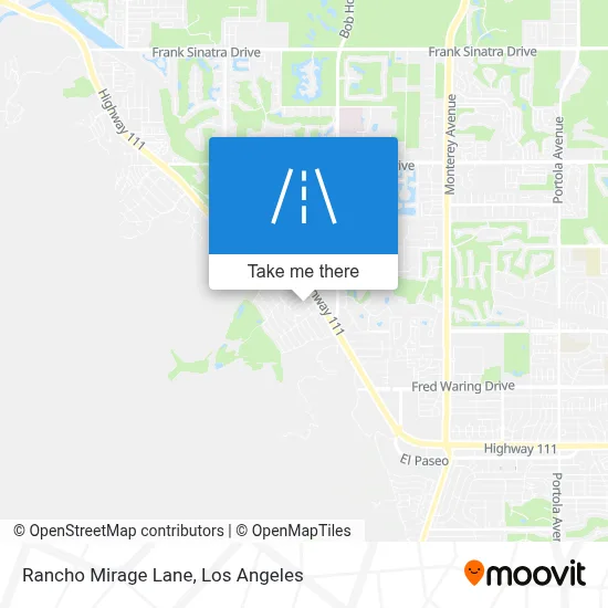 Rancho Mirage Lane map