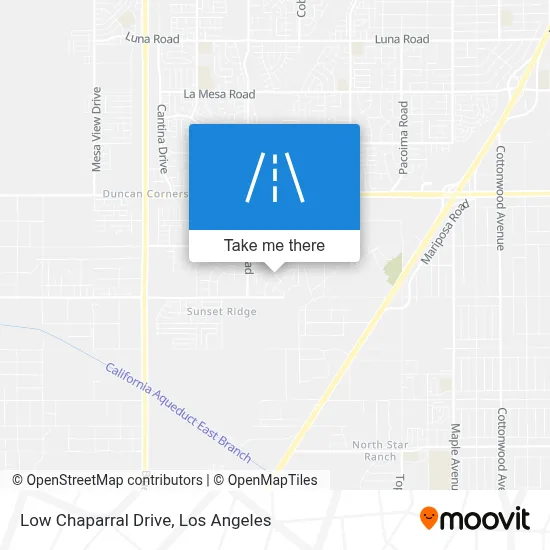 Low Chaparral Drive map