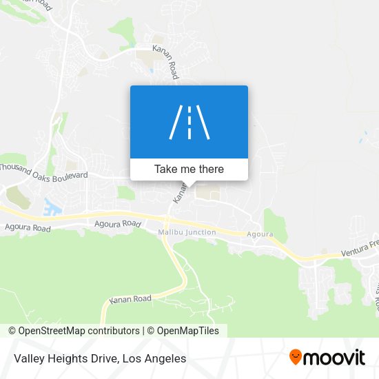 Valley Heights Drive map