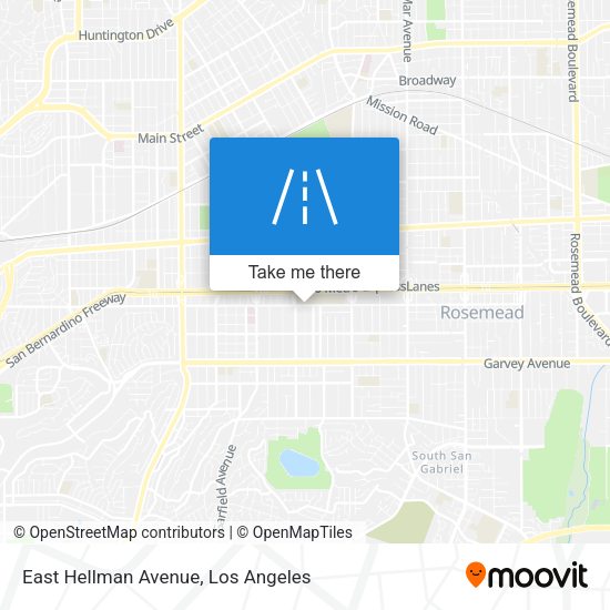 East Hellman Avenue map