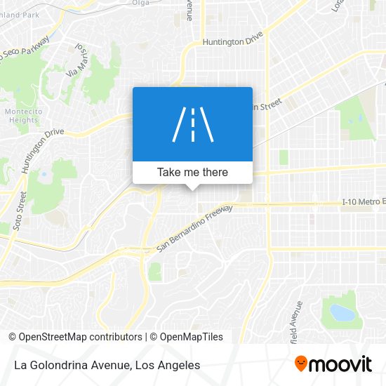 Mapa de La Golondrina Avenue