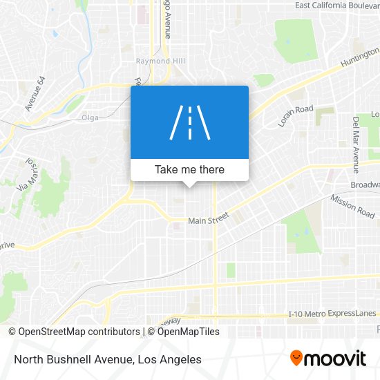 North Bushnell Avenue map