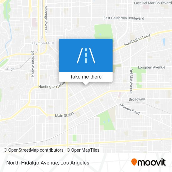 North Hidalgo Avenue map
