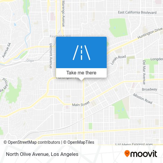 Mapa de North Olive Avenue