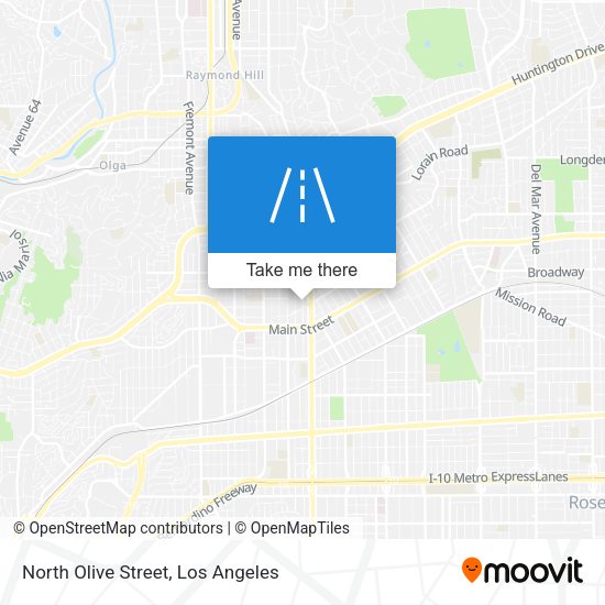 North Olive Street map