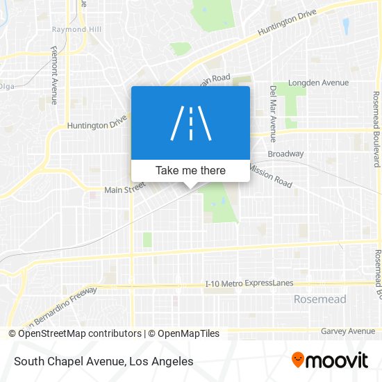 South Chapel Avenue map